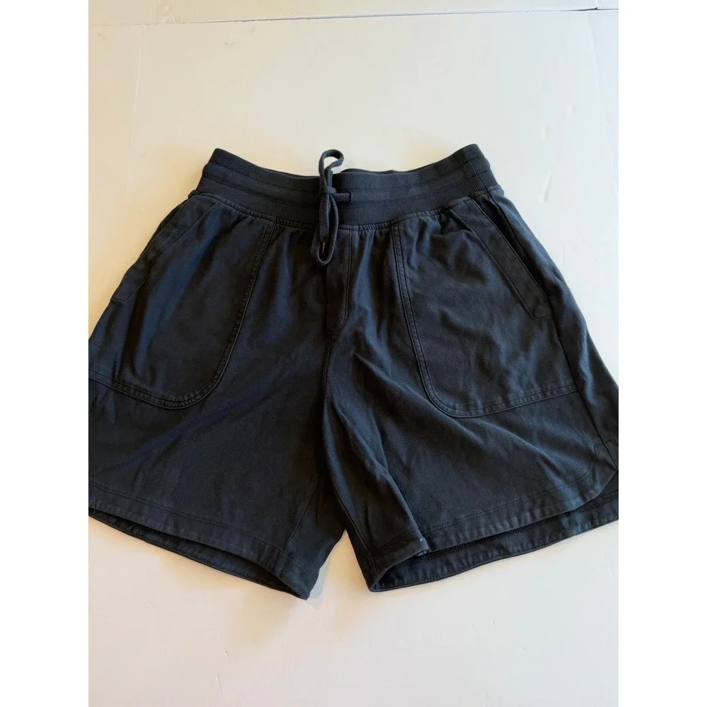 Athleta Cotton Blend Drawstring Utility Shorts with Front Patch‎ Pockets S